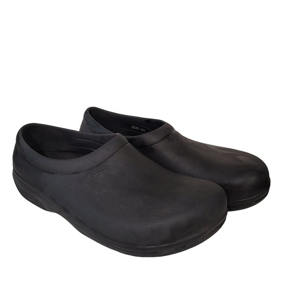 CROCS On The Clock Work Mens Size 11 Black Slip On Comfort Clogs Shoes black - Picture 6 of 9